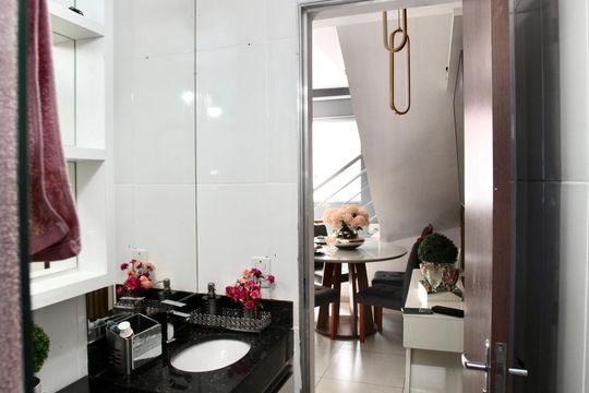 Lavabo de casa de condomínio à venda com 2 quartos, 80m² em Novo Progresso, Belo Horizonte