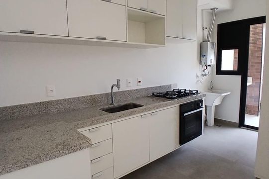 Cozinha de apartamento para alugar com 3 quartos, 77m² em Swiss Park, Campinas