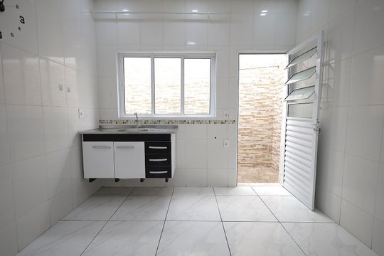 Cozinha de casa para alugar com 1 quarto, 61m² em Vila Alzira, Santo André