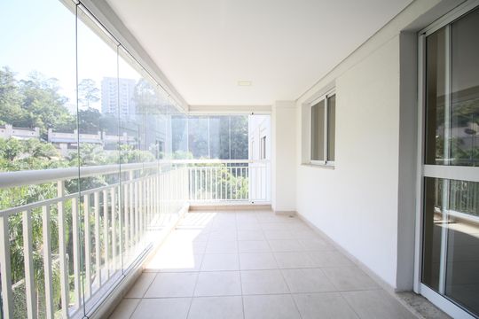 Varanda Sala de apartamento para alugar com 3 quartos, 127m² em Vila Andrade, São Paulo