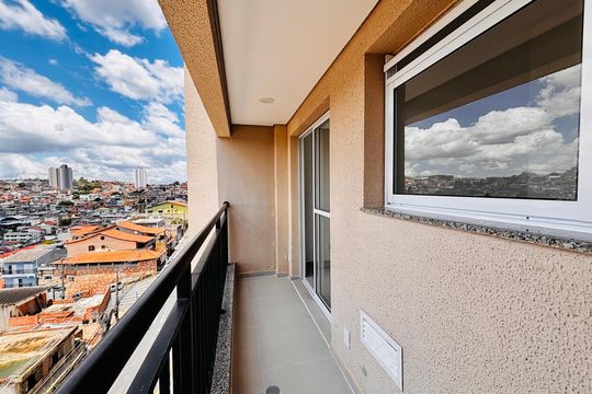 Varanda da Sala de apartamento para alugar com 2 quartos, 58m² em Jardim das Belezas, Carapicuíba