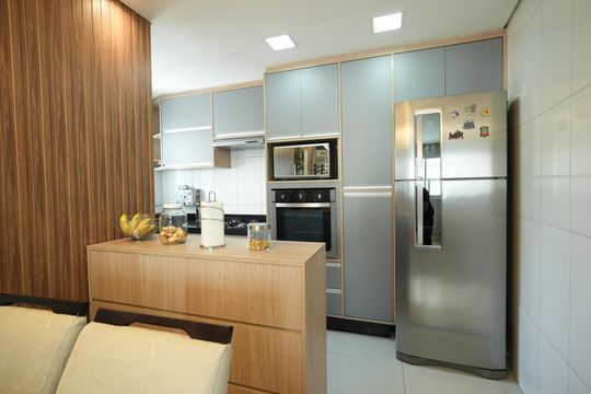 Cozinha de apartamento à venda com 2 quartos, 80m² em Vila Pires, Santo André