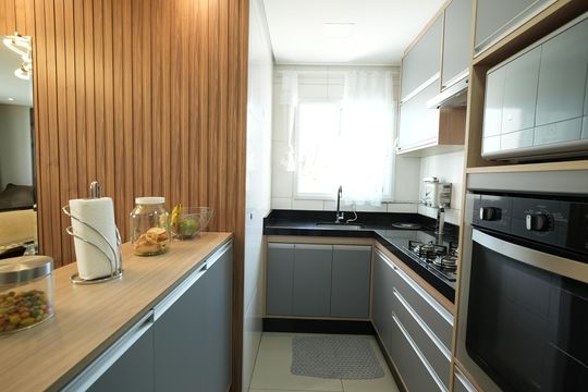 Cozinha de apartamento à venda com 2 quartos, 80m² em Vila Pires, Santo André