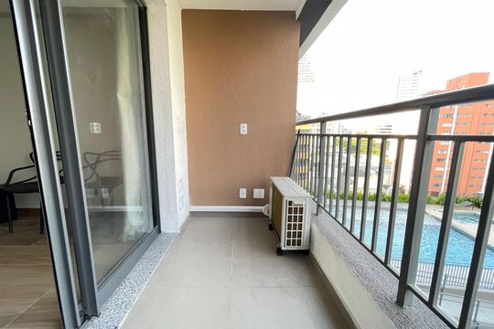 Varanda de kitnet/studio para alugar com 1 quarto, 27m² em Butantã, São Paulo