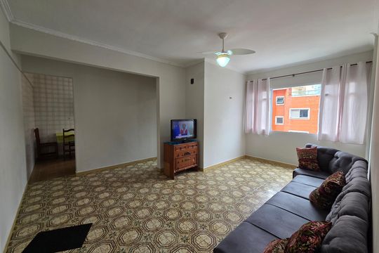 Sala de apartamento para alugar com 1 quarto, 57m² em Cidade Ocian, Praia Grande