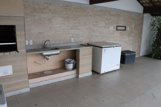 Área comum - Churrasqueira de apartamento para alugar com 1 quarto, 57m² em Parque São Caetano, Campos dos Goytacazes