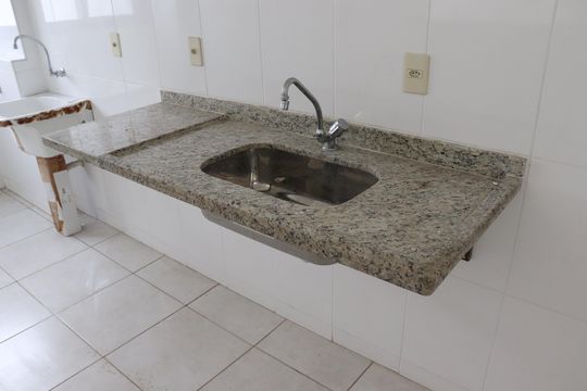 Cozinha de apartamento para alugar com 1 quarto, 57m² em Parque São Caetano, Campos dos Goytacazes