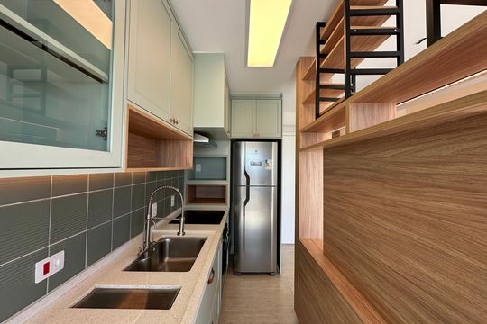 Cozinha de apartamento para alugar com 2 quartos, 44m² em Bethaville I, Barueri