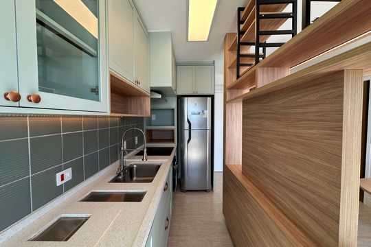 Cozinha de apartamento para alugar com 2 quartos, 44m² em Bethaville I, Barueri