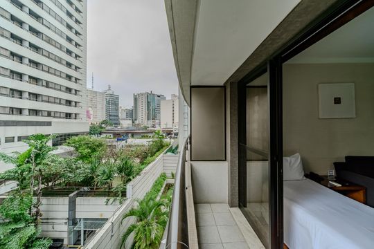 Varanda de apartamento à venda com 1 quarto, 64m² em Paraíso, São Paulo