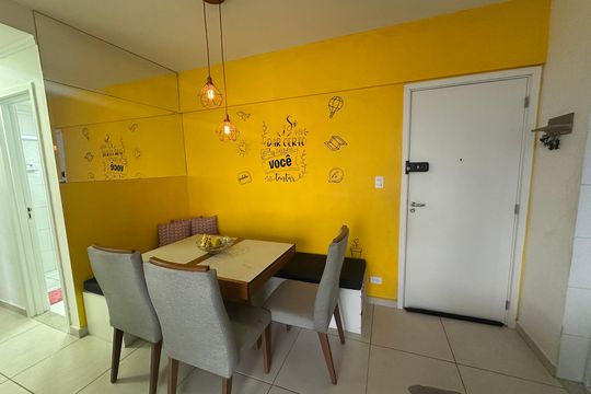 Sala de apartamento para alugar com 2 quartos, 54m² em Vila Cascatinha, São Vicente