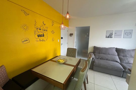 Sala de apartamento para alugar com 2 quartos, 54m² em Vila Cascatinha, São Vicente