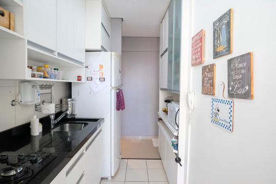 Cozinha de apartamento à venda com 3 quartos, 80m² em Vila Caminho do Mar, São Bernardo do Campo