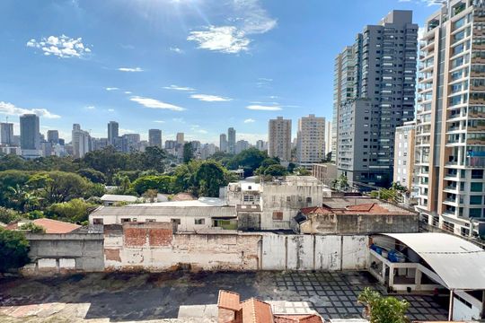 Vista da Sala de apartamento à venda com 2 quartos, 74m² em Sumaré, São Paulo