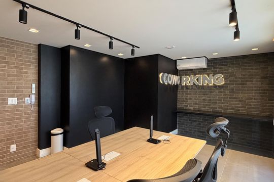 Área comum - Coworking de apartamento para alugar com 1 quarto, 59m² em Ponta da Praia, Santos