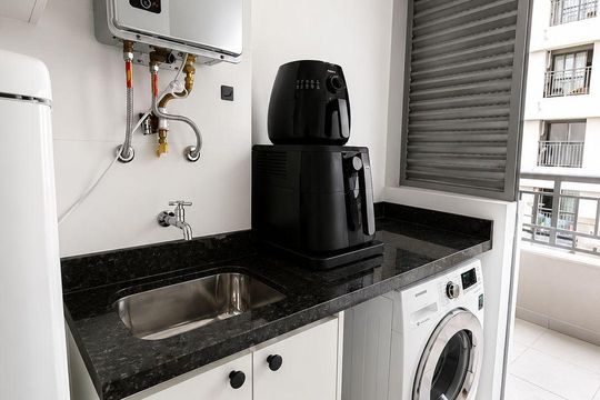 Área de serviço de apartamento à venda com 2 quartos, 95m² em Jardim Prudência, São Paulo