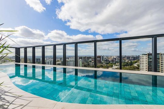 Área externa de kitnet/studio à venda com 1 quarto, 28m² em Três Figueiras, Porto Alegre