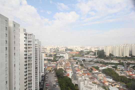 Vista da Sala de apartamento para alugar com 2 quartos, 43m² em Jardim Monte Alegre, Taboão da Serra
