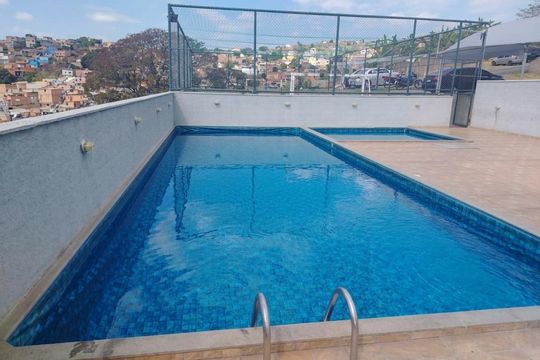 Piscina de apartamento para alugar com 2 quartos, 42m² em Vila Real (Justinopolis), Ribeirão das Neves