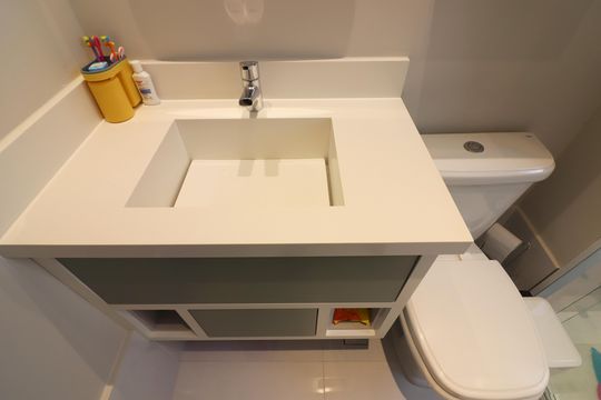 Suíte 2 Banheiro  de apartamento à venda com 2 quartos, 91m² em Vila Lusitania, São Bernardo do Campo