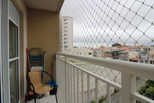 Varanda da Sala de apartamento para alugar com 1 quarto, 28m² em Vila Ré, São Paulo