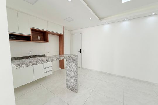 Cozinha de apartamento para alugar com 2 quartos, 57m² em Santo Amaro, São Paulo