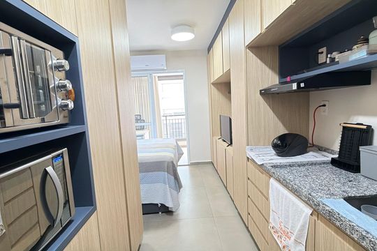 Cozinha de kitnet/studio para alugar com 1 quarto, 30m² em Belenzinho, São Paulo