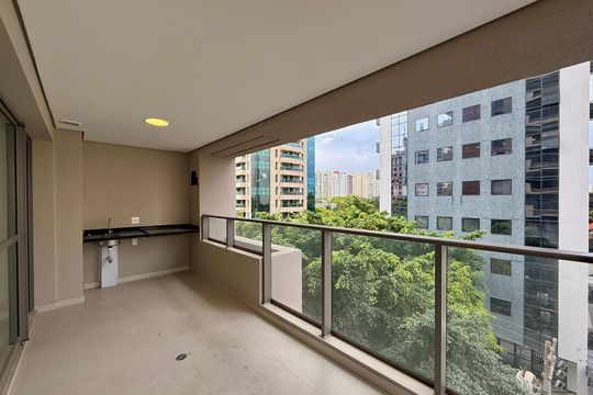 Varanda  de apartamento para alugar com 2 quartos, 81m² em Brooklin, São Paulo