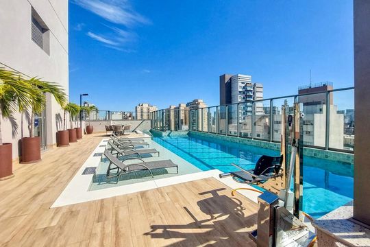 Piscina  de apartamento para alugar com 2 quartos, 81m² em Brooklin, São Paulo