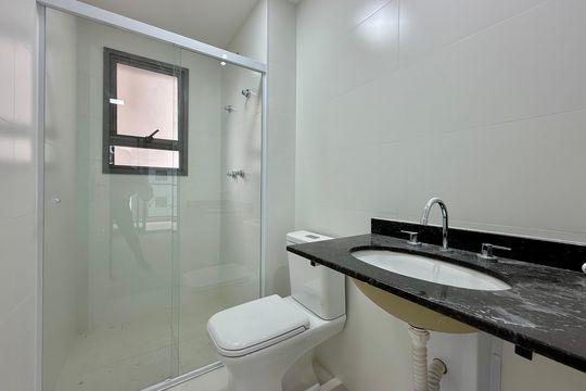 Banheiro Social  de apartamento para alugar com 2 quartos, 81m² em Brooklin, São Paulo