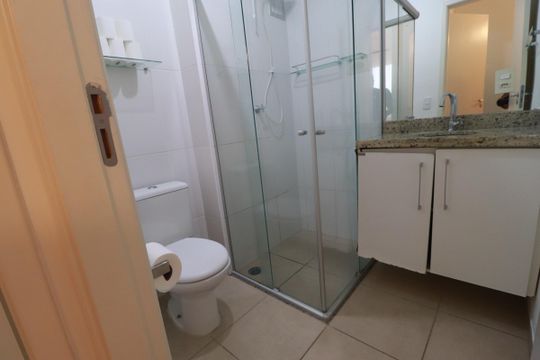 Banheiro suite  de apartamento para alugar com 2 quartos, 57m² em Alto da Boa Vista, Ribeirão Preto