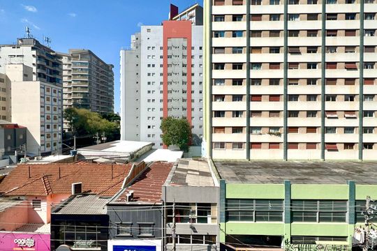 Vista da Varanda de kitnet/studio à venda com 1 quarto, 30m² em Pinheiros, São Paulo