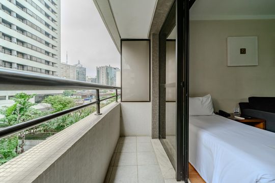 Varanda de apartamento à venda com 1 quarto, 64m² em Paraíso, São Paulo