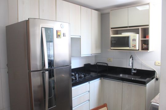 Cozinha de apartamento à venda com 2 quartos, 43m² em Santa Maria, São Caetano do Sul