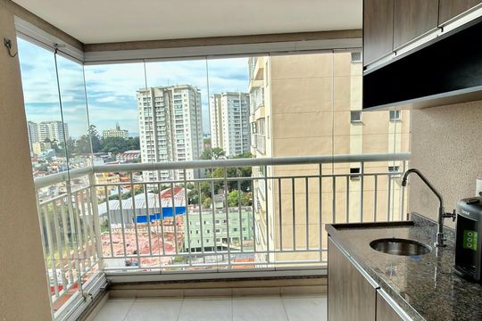 Varanda de apartamento à venda com 2 quartos, 66m² em Centro, Diadema