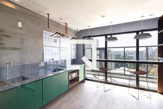 Área externa de apartamento para alugar com 1 quarto, 29m² em Indianópolis, São Paulo