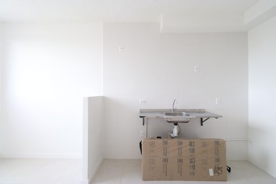 Sala/Cozinha/Área de serviço  de apartamento para alugar com 2 quartos, 34m² em Várzea da Barra Funda, São Paulo