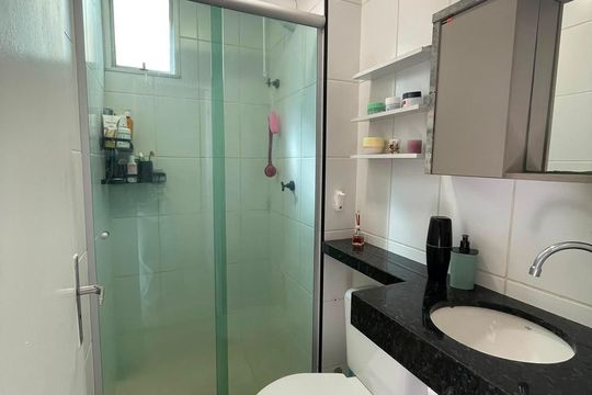 Banheiro de apartamento à venda com 2 quartos, 50m² em João Pinheiro, Belo Horizonte