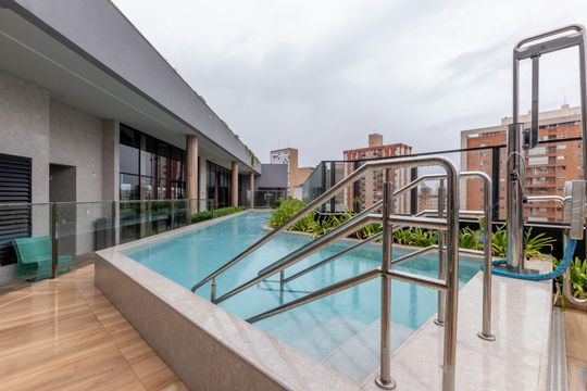 Área externa de apartamento à venda com 1 quarto, 56m² em Lourdes, Belo Horizonte