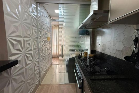 Cozinha de apartamento à venda com 3 quartos, 89m² em Jardim América, Goiânia