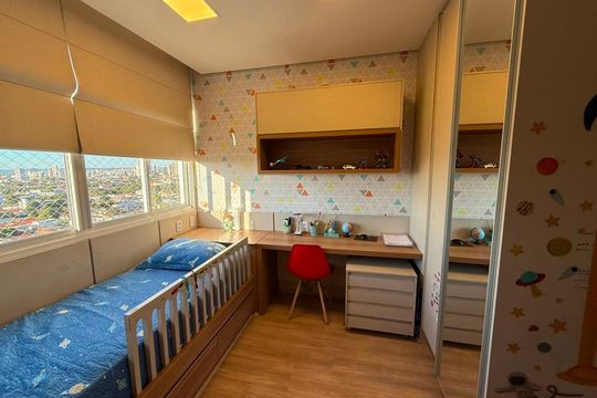 Quarto de apartamento à venda com 3 quartos, 89m² em Jardim América, Goiânia