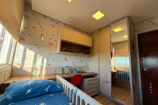 Quarto de apartamento à venda com 3 quartos, 89m² em Jardim América, Goiânia