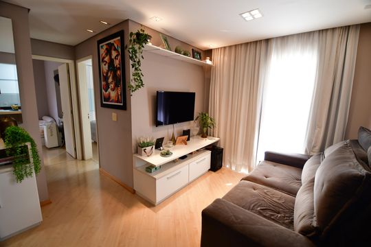 Sala de apartamento à venda com 2 quartos, 60m² em Mansões Santo Antônio, Campinas