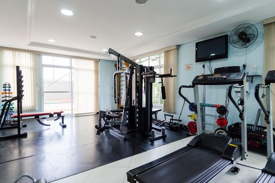 Área comum - Academia de apartamento para alugar com 3 quartos, 130m² em Vila Assunção, Santo André