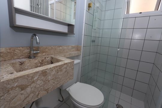 Banheiro de apartamento para alugar com 2 quartos, 50m² em Chácara Belenzinho, São Paulo