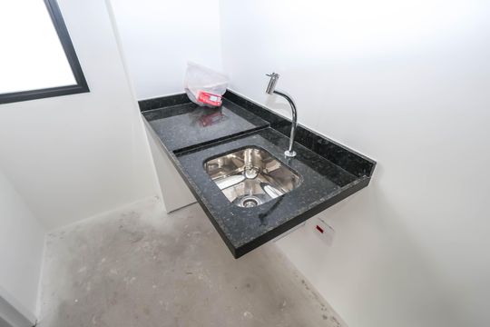 Quarto e Cozinha de kitnet/studio à venda com 1 quarto, 31m² em Vila Mariana, São Paulo