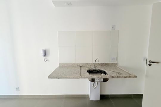Cozinha de kitnet/studio para alugar com 1 quarto, 25m² em Vila Congonhas, São Paulo