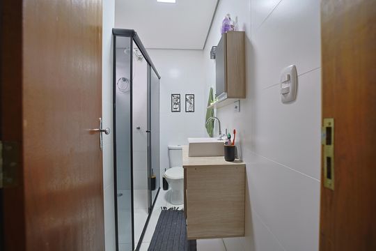 Banheiro de apartamento à venda com 2 quartos, 46m² em Cidade Patriarca, São Paulo