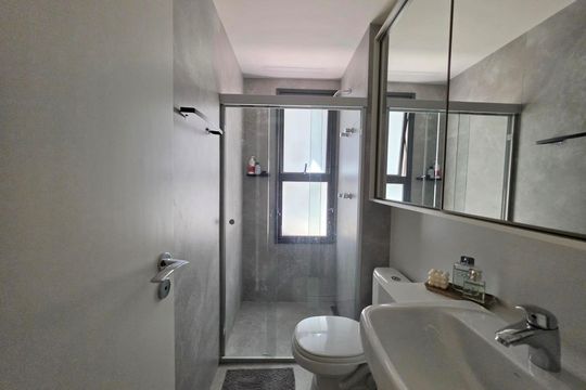 Banheiro Social de apartamento à venda com 2 quartos, 63m² em Lourdes, Belo Horizonte
