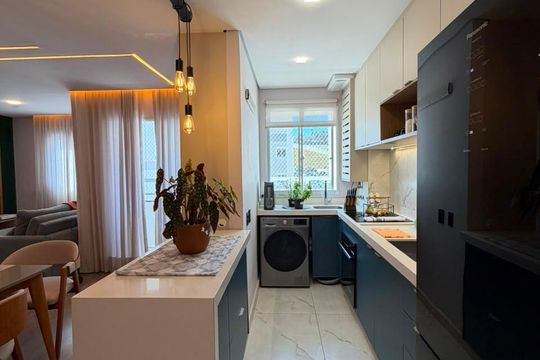 Cozinha/Área de Serviço de apartamento à venda com 2 quartos, 54m² em Vila Rio Branco, Jundiaí